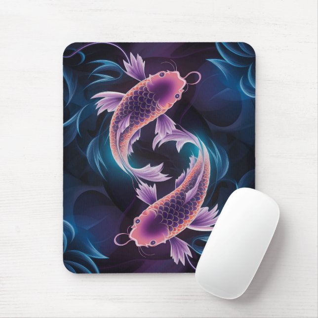 Farbiges und lichtdurchlässiges exotisches Fischaq Mousepad (Mit Mouse)