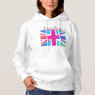 Farbiges Unions Jack Hooded Sweatshirt (Frauen)