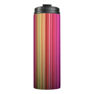 Farbiges vertikales Acryl-Regenbogenmuster Thermosbecher