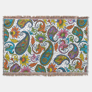 Farbiges Vintages Blumenmuster Decke