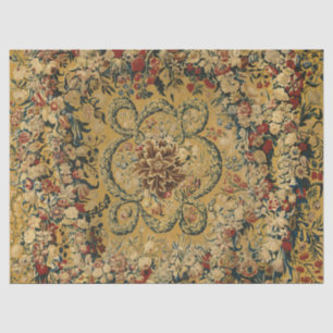 Farbiges Vintages Blumenmuster Seidenpapier