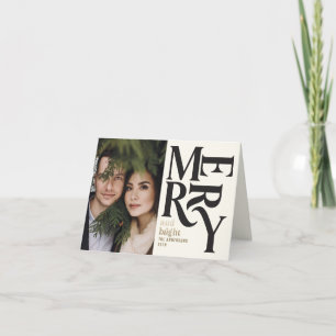 Farbiges Vintages Foto mit fröhlichen Chritsmas Ankündigung