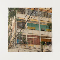 Farbiges Vintages Gebäude - Vietnamesisch,