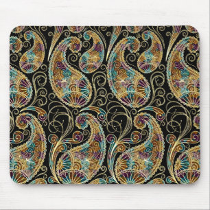 Farbiges Vintages Verziertes Paisley Design Mousepad