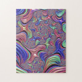 Farbiges Vortex Abstraktes Trippy Spiral-Fraktal Puzzle