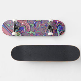 Farbiges Vortex Abstraktes Trippy Spiral-Fraktal Skateboard