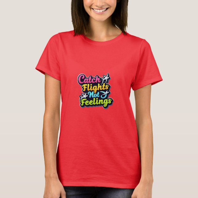 farbiges Wanderlust-T-Shirt T-Shirt (Vorderseite)
