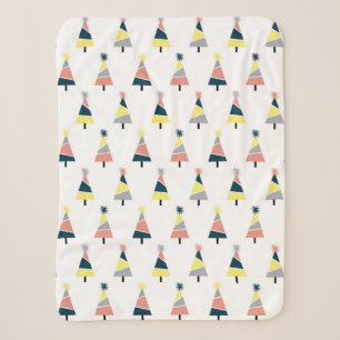 Farbiges Weihnachtsbaummuster Sherpadecke
