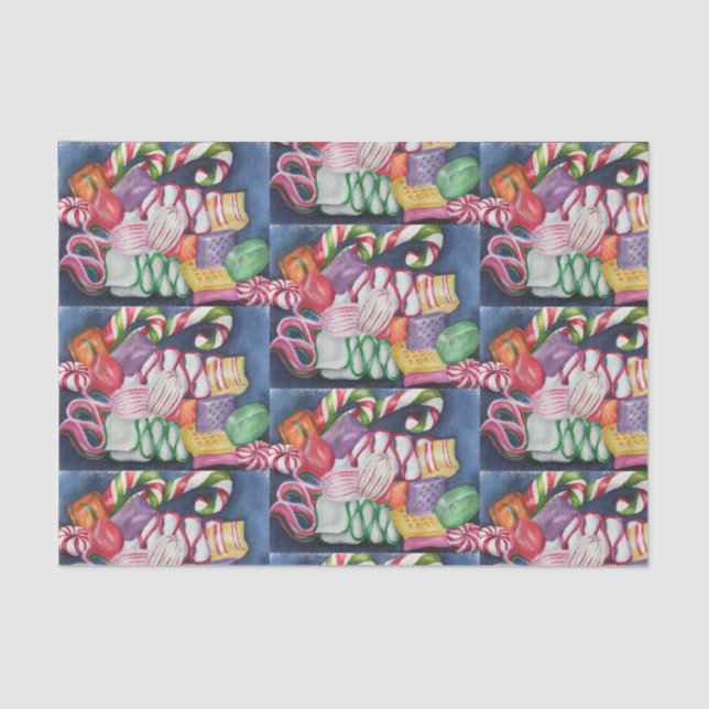 Farbiges Weihnachtscreme Seidenpapier (Vorderseite)