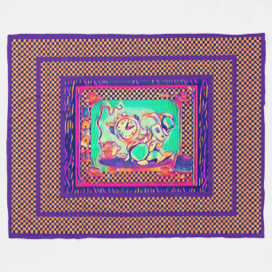 Farbiges Weißes Kaninchen von Aleta Fleecedecke