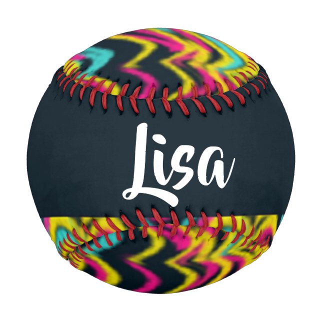 Farbiges Wellenmuster Baseball (Vorderseite)
