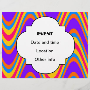 Farbiges Wellenmuster Flyer