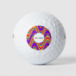 Farbiges Wellenmuster Golfball