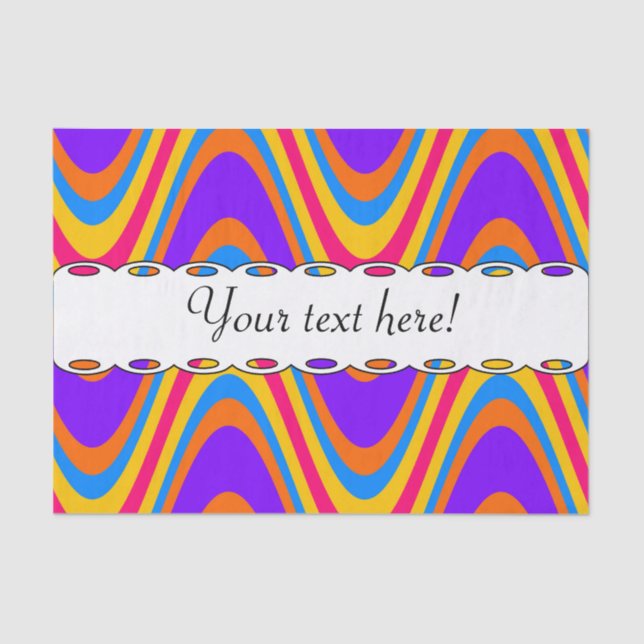 Farbiges Wellenmuster Seidenpapier (Vorderseite)