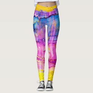 Farbiges Wolkenmakro, Tintenfisch Spritzer. Leggings