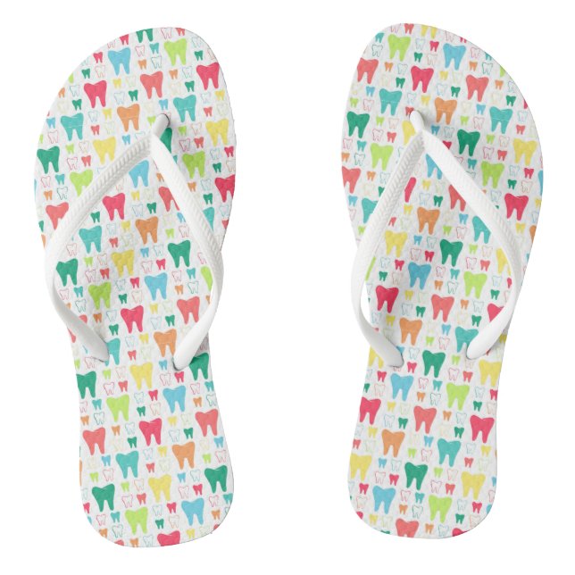 Farbiges Zähnchen Flip Flops (Fußbett)
