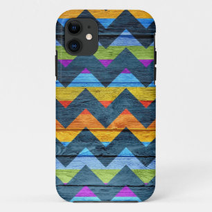 Farbiges Zickzack Holz Abstrakt Case-Mate iPhone Hülle