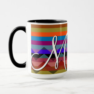 Farbiges Zickzack Streifenmuster #2 Tasse