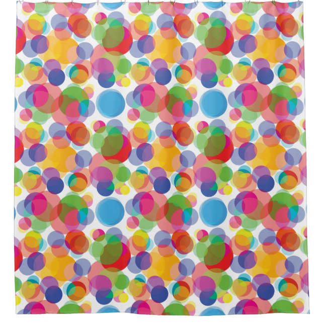 Farbiges Zirkelmuster Duschvorhang (Vorderseite)