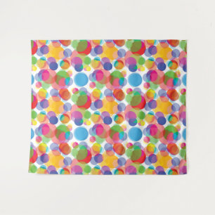 Farbiges Zirkelmuster Wandteppich