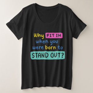 farbiges Zitat Große Größe T-Shirt