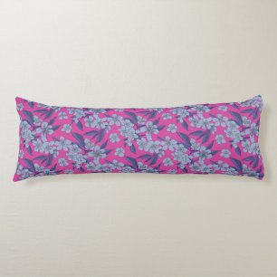 Farbintensive rosa Blumen-Body-Pillow Seitenschläferkissen
