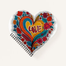 Farbintensives florales Herz Liebe  | Romantisches
