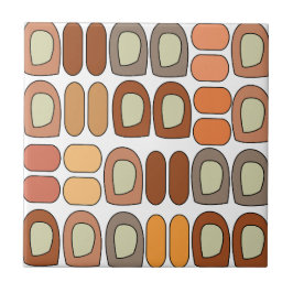Farbintensives, geometrisches Mid Century Modern D Fliese