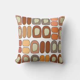 Farbintensives, geometrisches Mid-Century-Modern-D Kissen