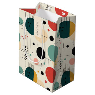 Farbintensives geometrisches Muster aus der Mitte  Mittlere Geschenktüte