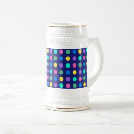Farbintensives geometrisches Punkte-Design - Bierglas