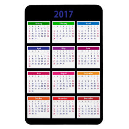 Farbkalender 2017 Anpassbar Groß Magnet
