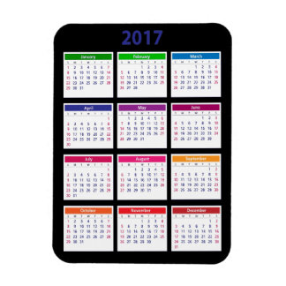 Farbkalender 2017 anpassbar magnet