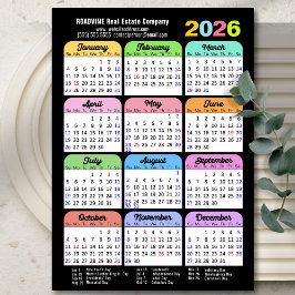 Farbkalender 2026 US-Urlaub Corporate Magnetic Magnetkarte