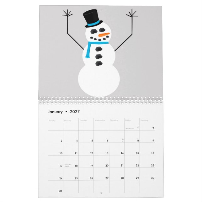 Farbkalender Kalender (Jan 2027)