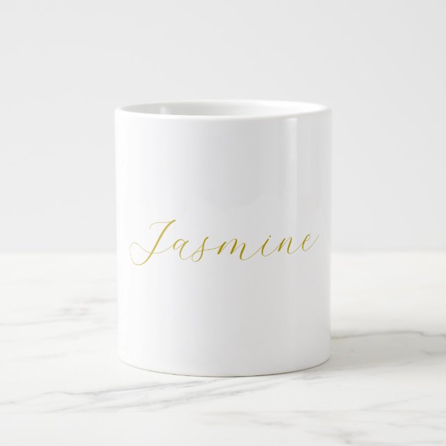 Farbkalligrafie Beruflicher Individuelle Name Jumbo-Tasse (Vorderseite)