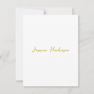 Farbkalligrafie Beruflicher Individuelle Name RSVP Karte