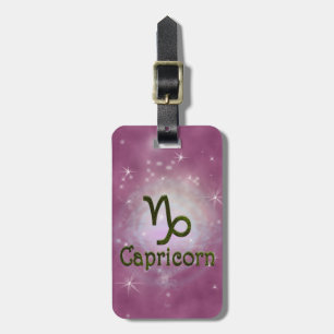 Farbkapricorn Zodiac Astrologisches Zeichen Gepäckanhänger