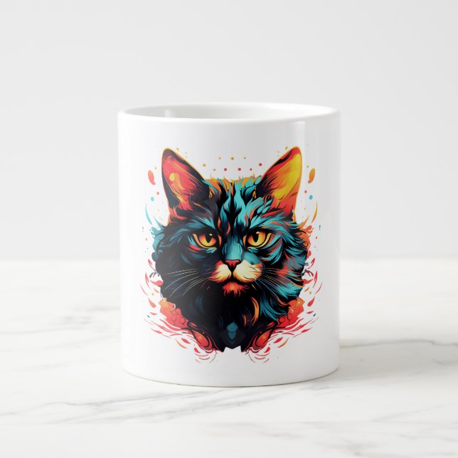 Farbkatze Jumbo-Tasse (Vorderseite)
