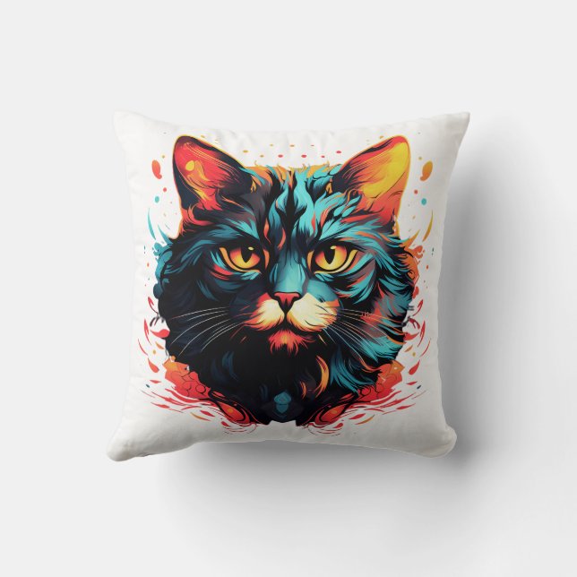 Farbkatze Kissen (Rückseite)