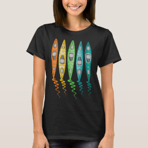 Farbkayakboot Outdoor Fluss Reise Kayaking T-Shirt
