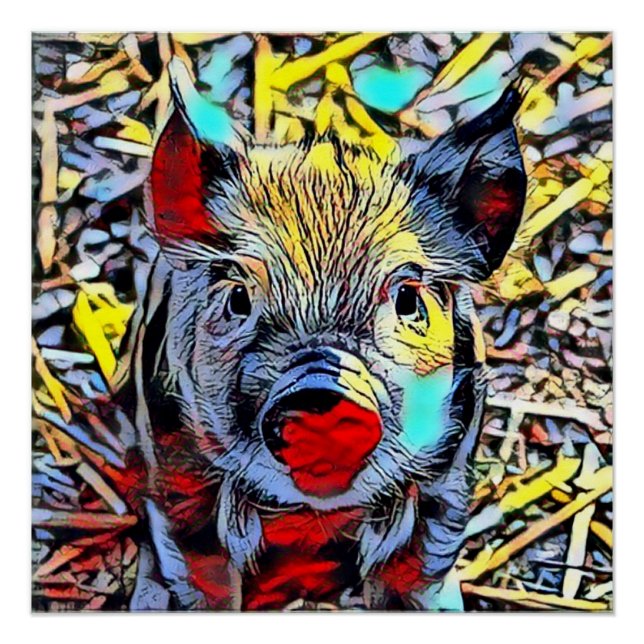 Farbkick - Ferkel Poster (Vorderseite)