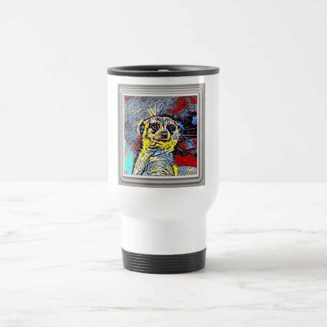 Farbkick - Meerkat Reisebecher (Mittel)