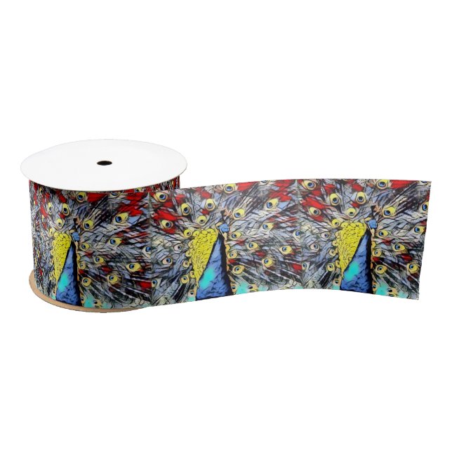 Farbkick - Pfau Satinband (Spule)