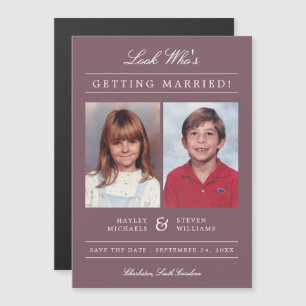 Farbkid-Foto  Mauve Magneteinladung