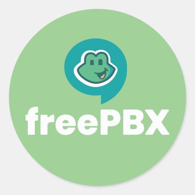 Farbkleber für das FreePBX-Logo Runder Aufkleber (Vorderseite)