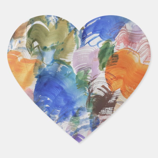 Farbkleber Herz-Aufkleber (Vorderseite)