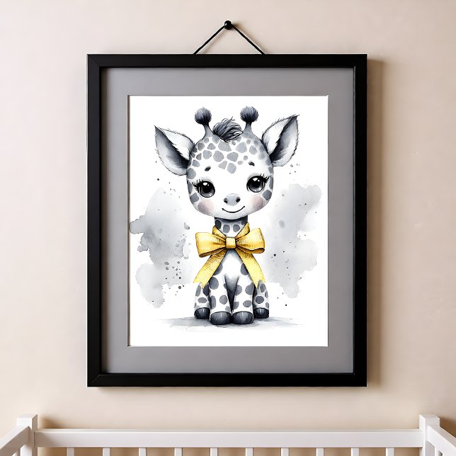Farbklecks Kinderzimmer Dschungeltiere Giraffe Poster (Von Creator hochgeladen)