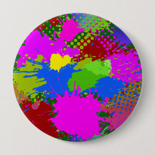 Farbklecks-Muster 3 Button