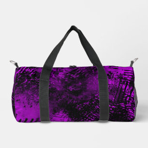 Farbklecks-Schraffur-Effekt Lila & Schwarz Duffle Bag